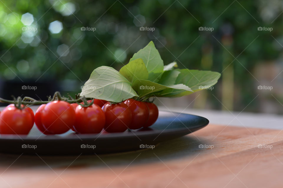 cherry tomatos. garden