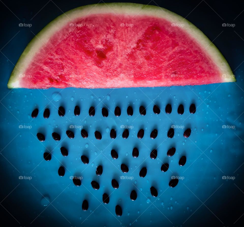 Refreshing piece of watermelon