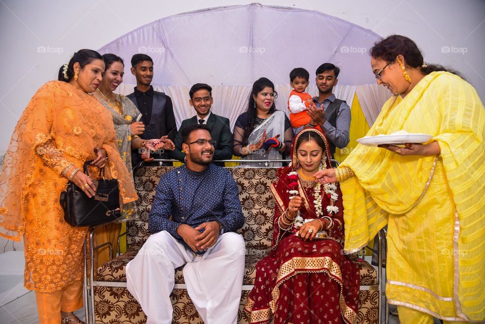 People gathered for engagement ceremony