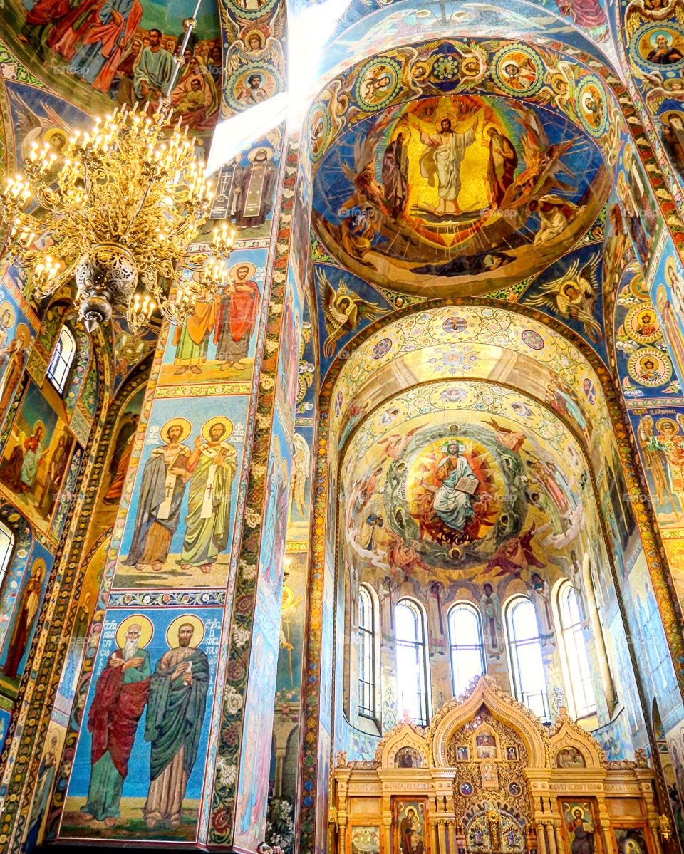 Church of our saviour on spilled blood St Petersburg Russia cathedral 
