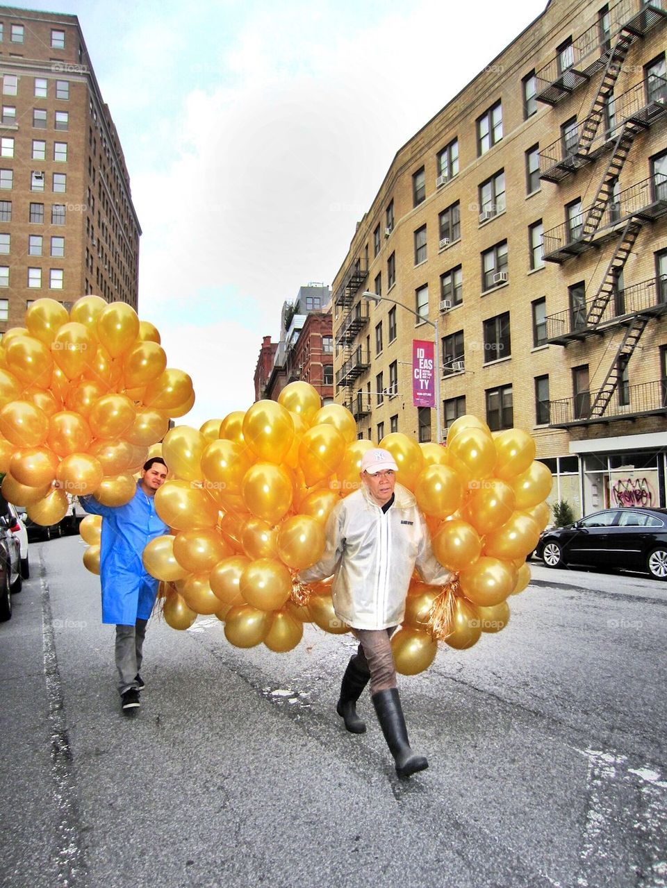 Yellow balloons