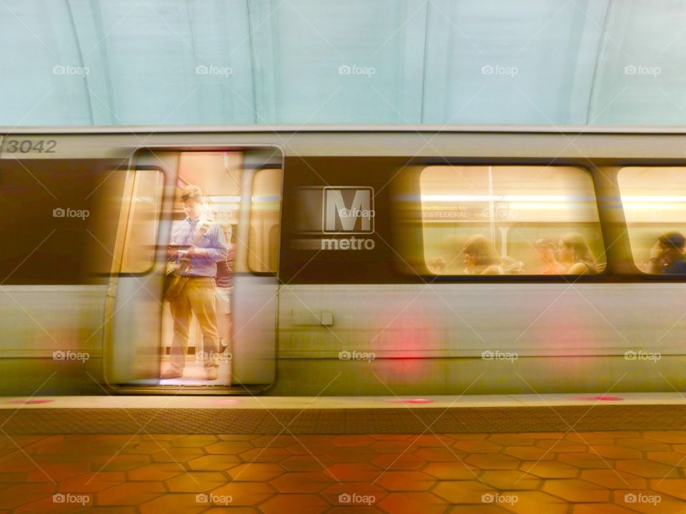 A daily  commute on the subway of DC