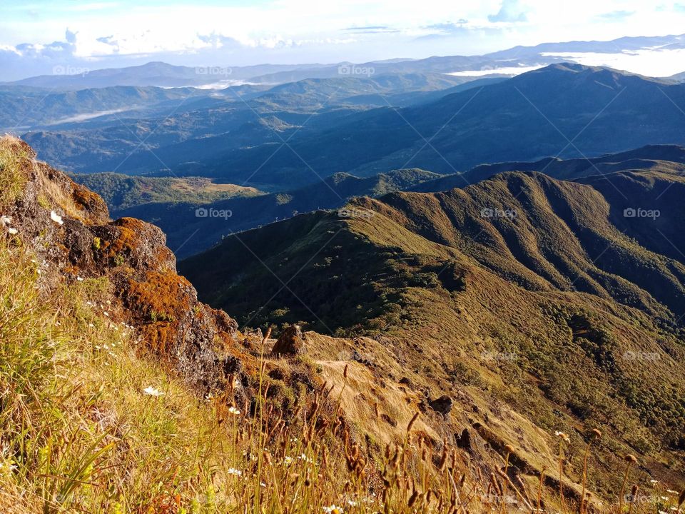 View of the north shore of East Timor,  from the highest mountain. Mt Ramelau