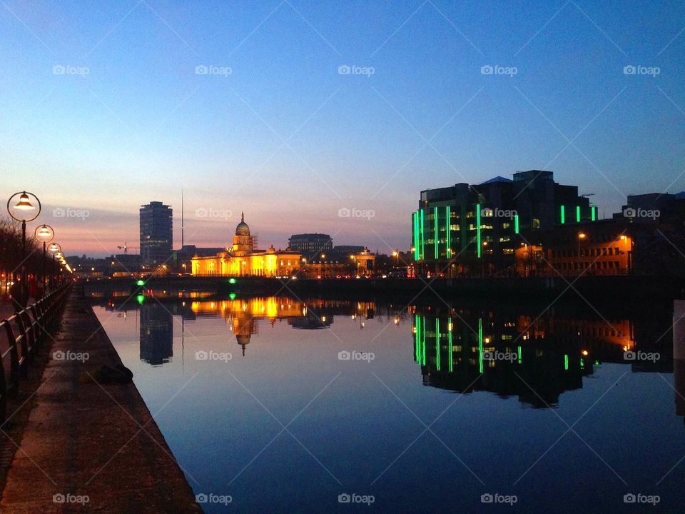 Dreaming on the Riverwalk . Riverwalk - Dublin, Ireland