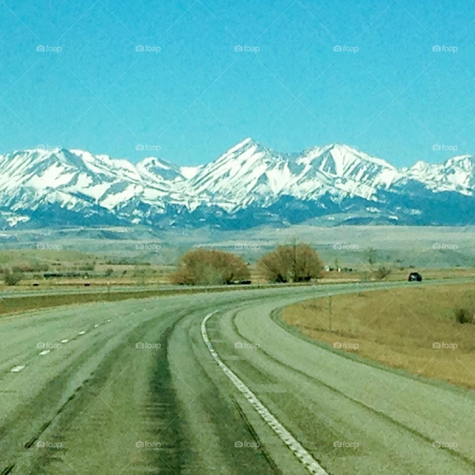 View of empty road during winter
