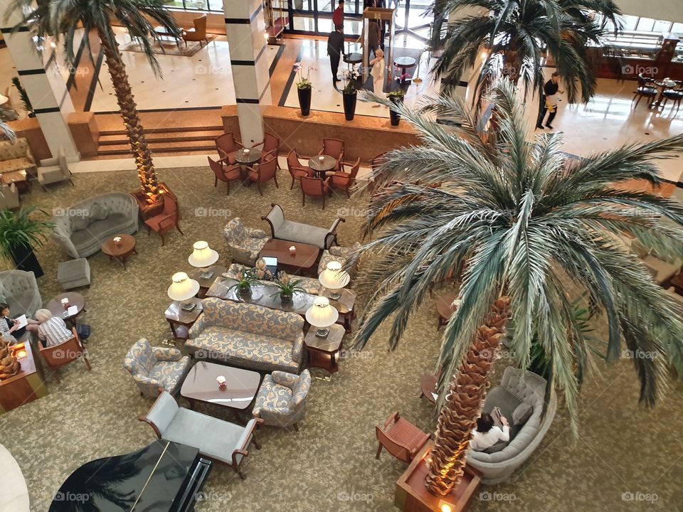 hotel lobby view
