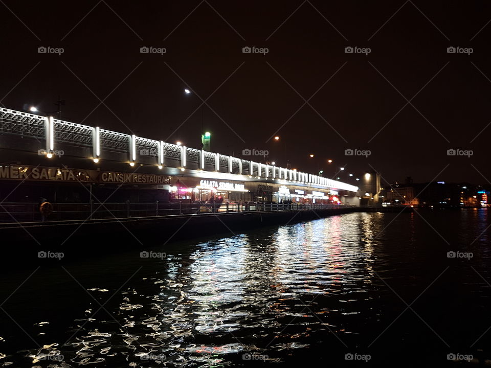 Night Istanbul cityscape 