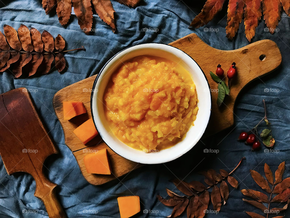 Orange Pumpkin porridge 