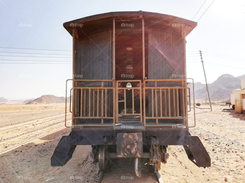 Old locomotive wagon