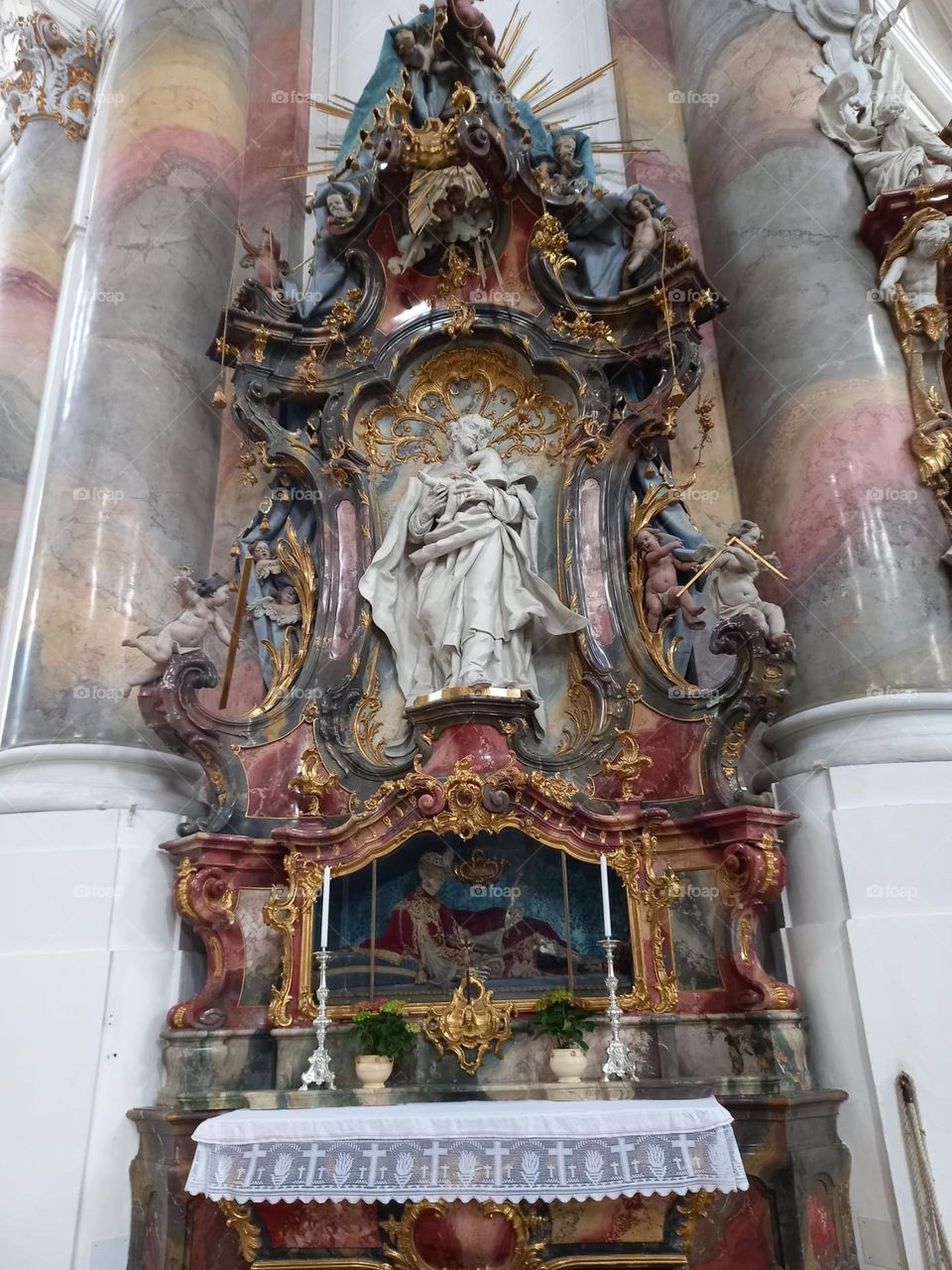 Side Altar in Ottobeuren Abbey in Bavaria