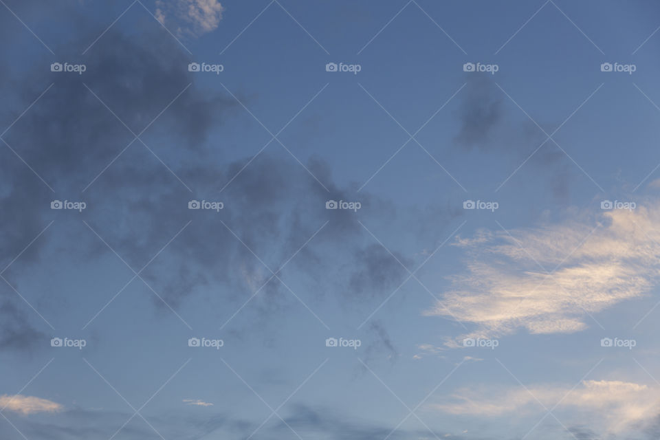 Blue sky with clouds.