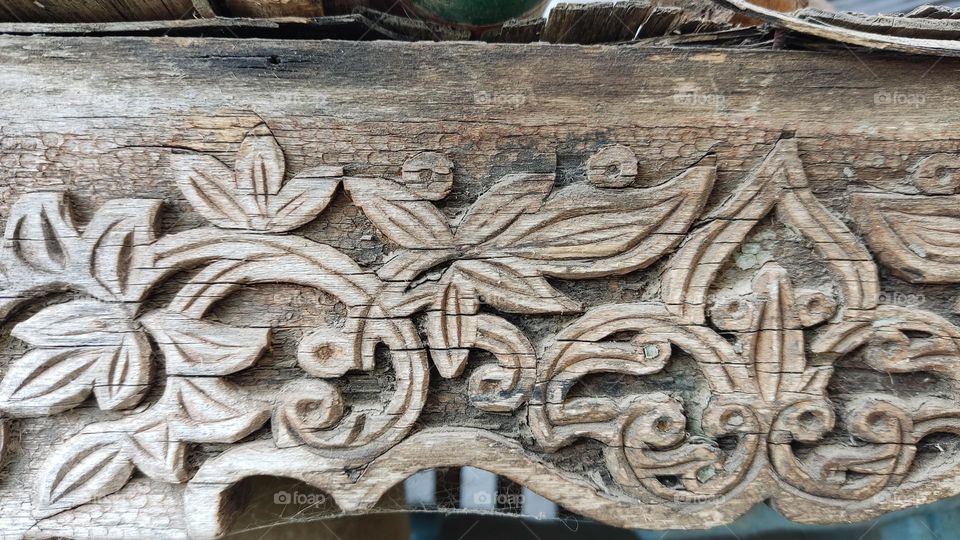 old carved on wood