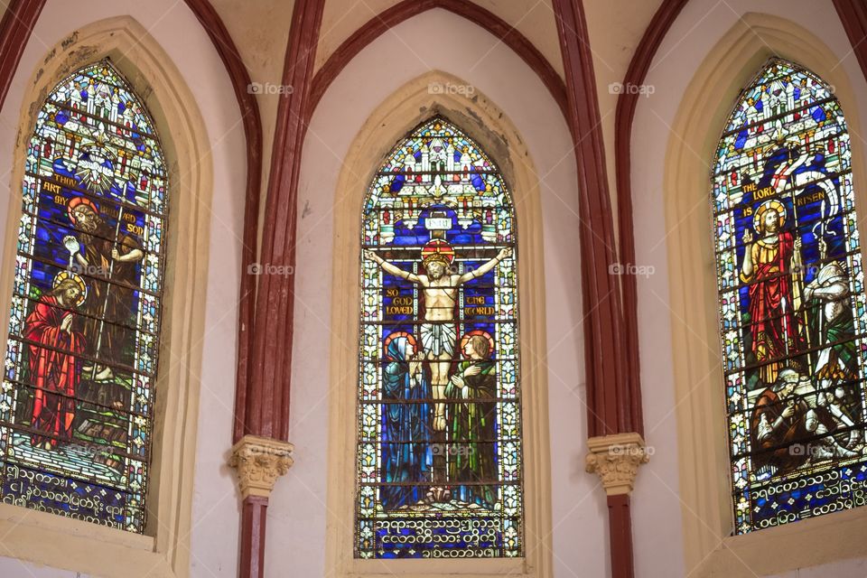 Beautiful color glass in Church