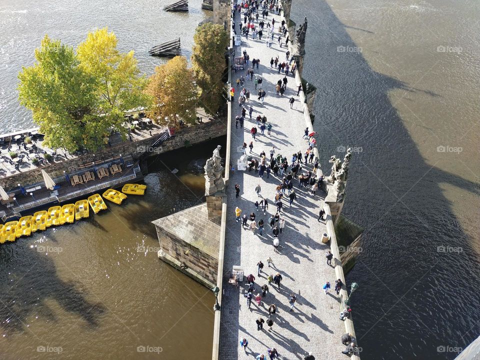 Charles bridge from above