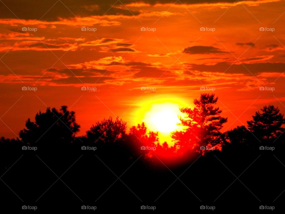 Florida sunset . Taken at the later part of the evening when all was quiet and carefree.