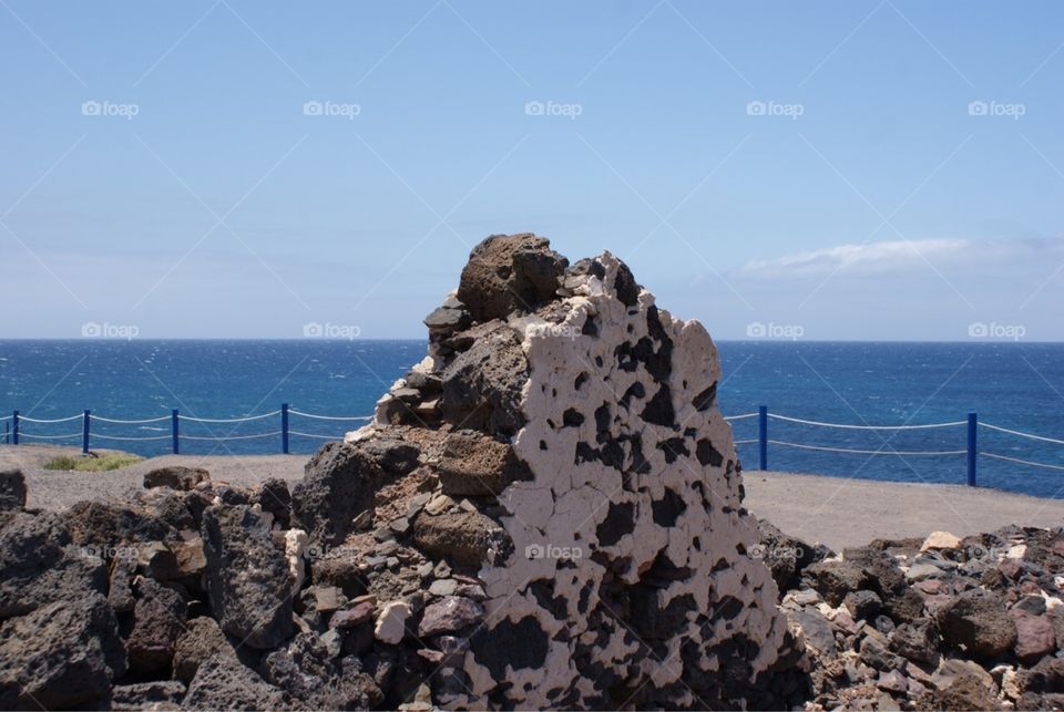 Stone sea at cotillo , fueteventura 