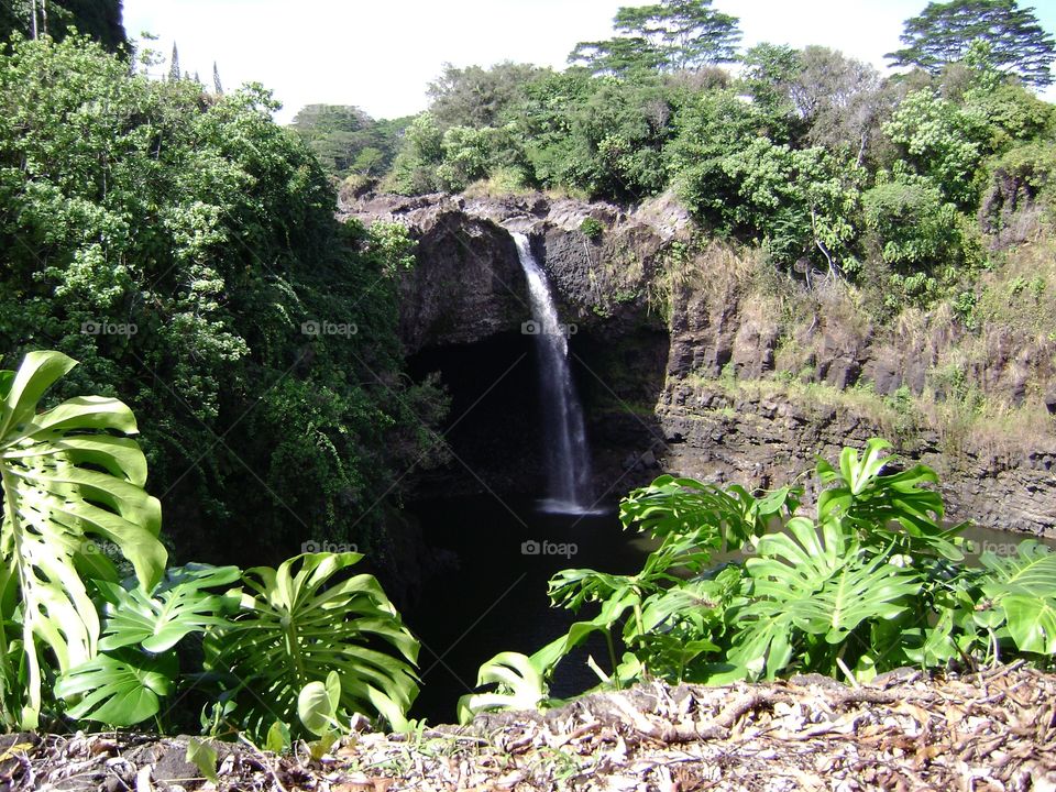 Cliff waterfall