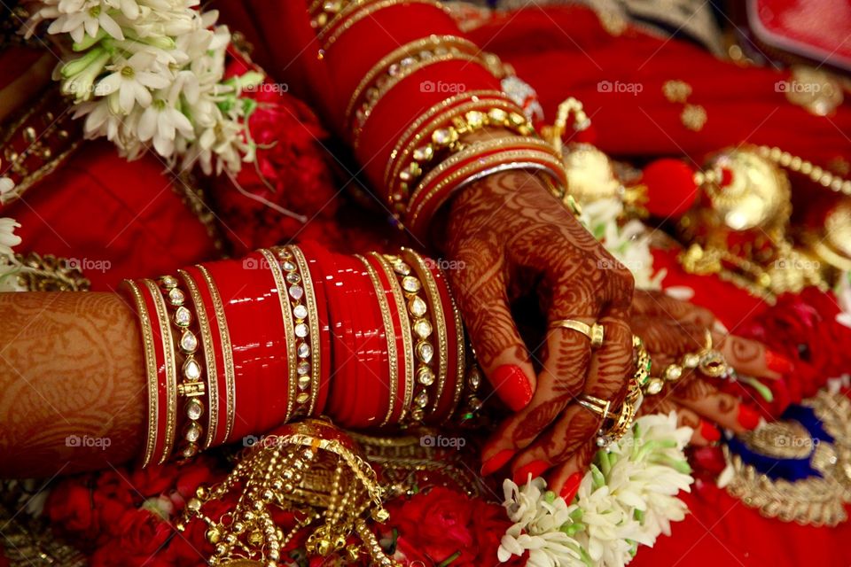 Indian bridal bangles 
