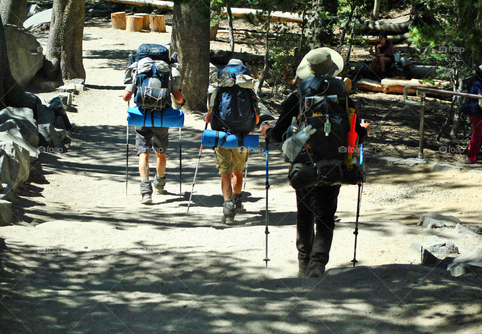 photo story of men going for a hike in full get up