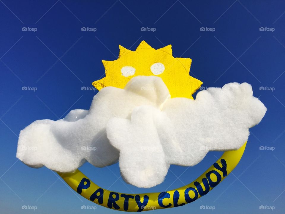 The weather today. Right forecast today,party cloudy 