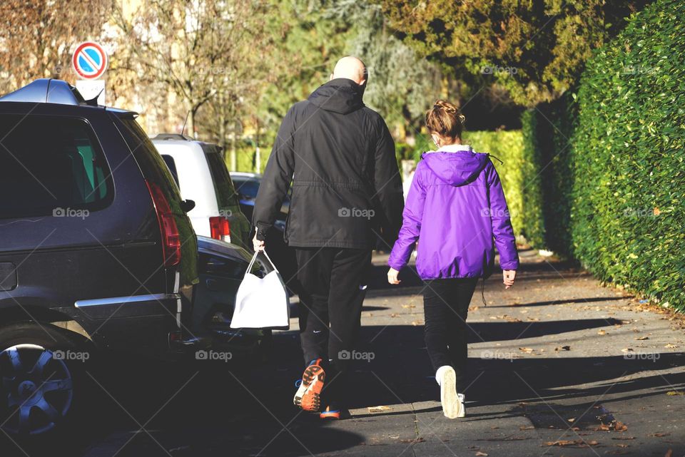 walking in the street 