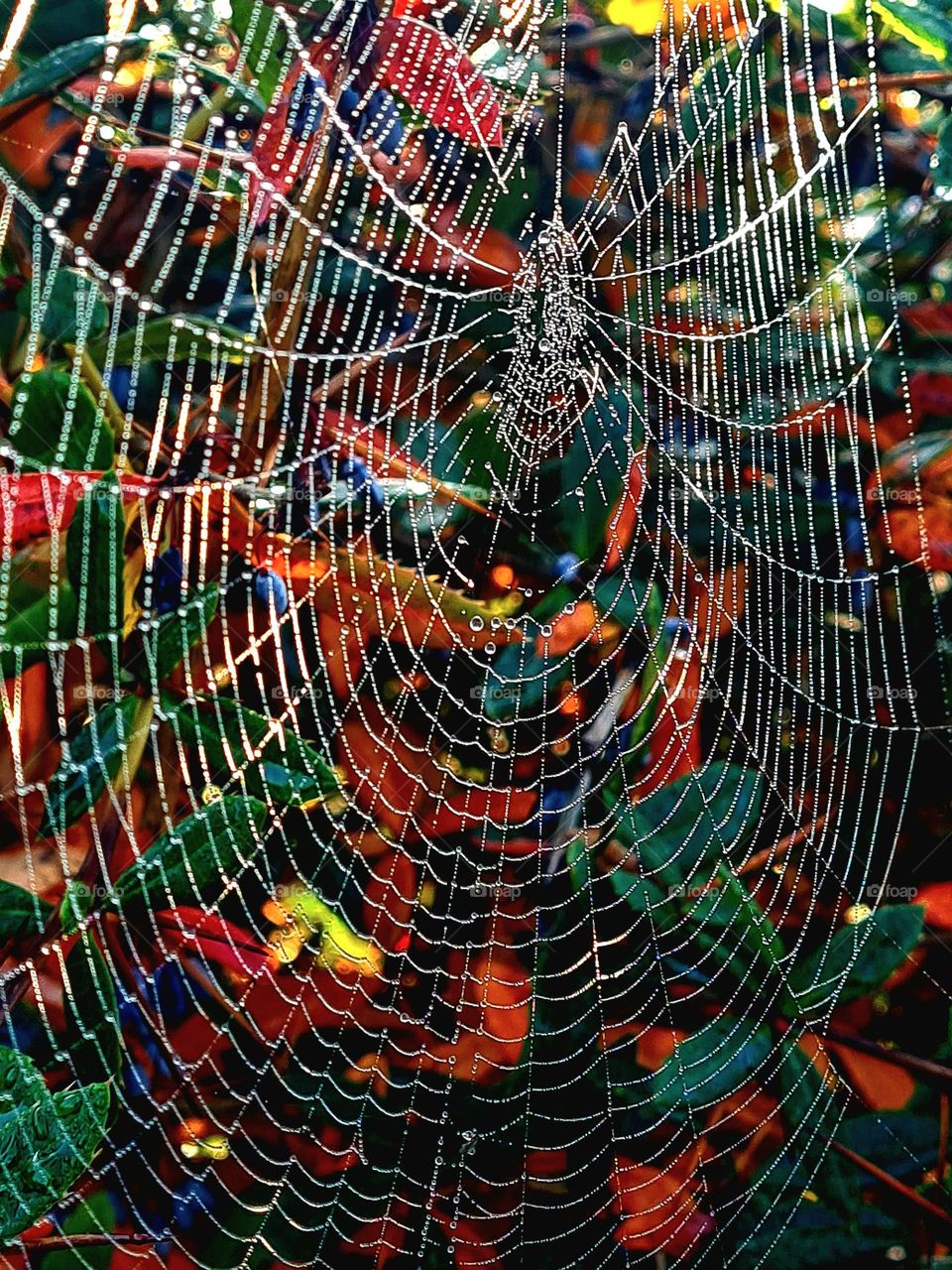 colorful spider web