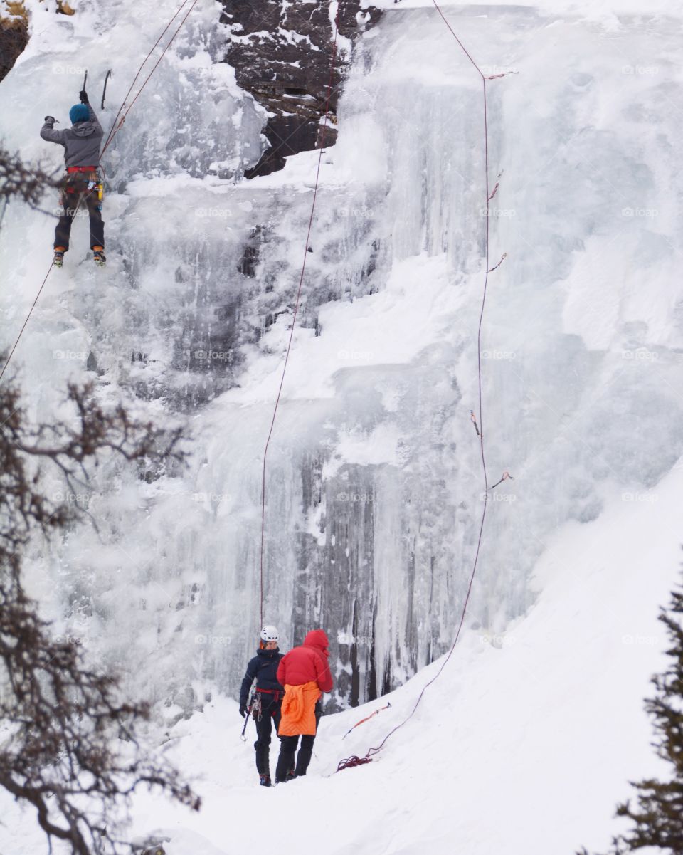 Ice climbing in RMNP