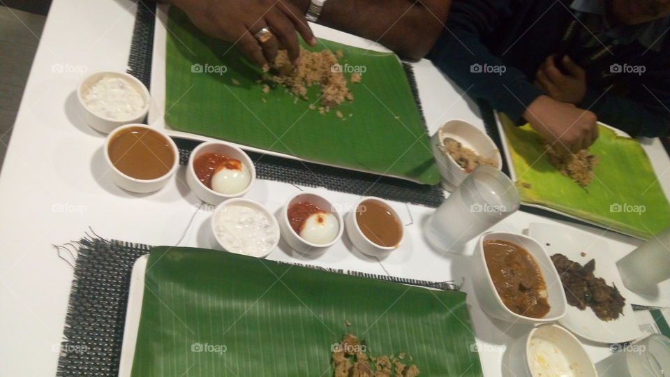 south Indian biryani and egg masala