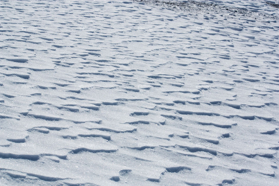 Windblown snow