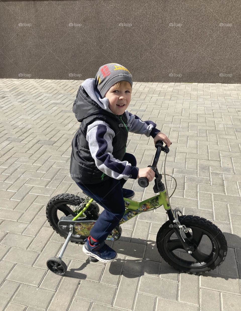 boy on a bicycle