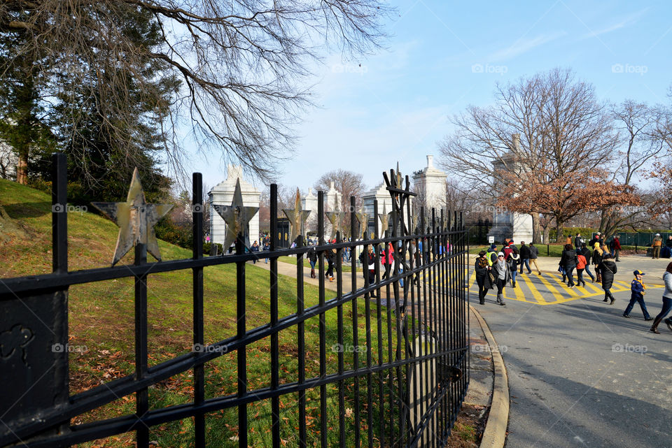 Arlington national cemetery. fence