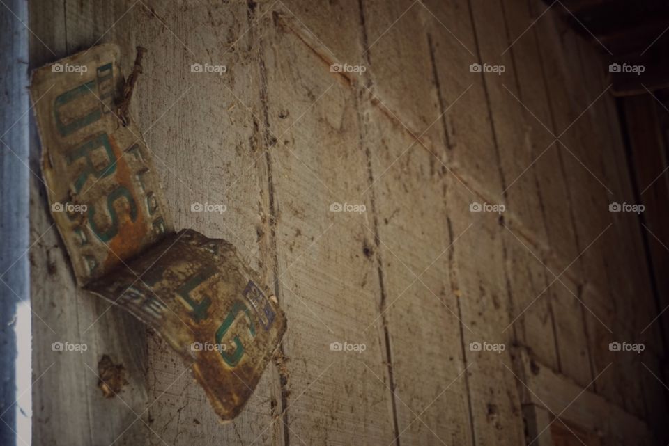 vintage license plate