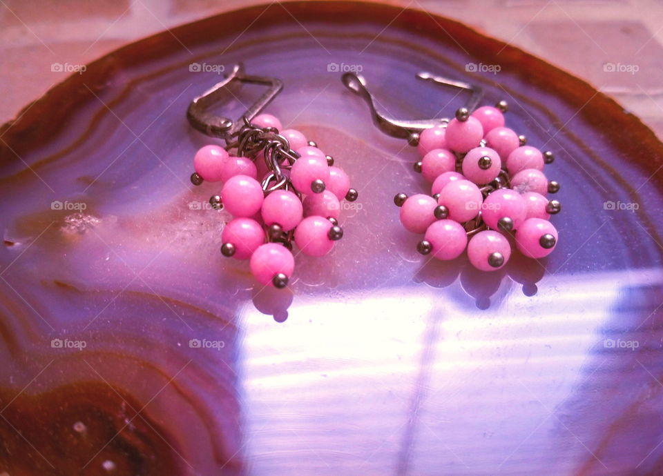 pink earrings