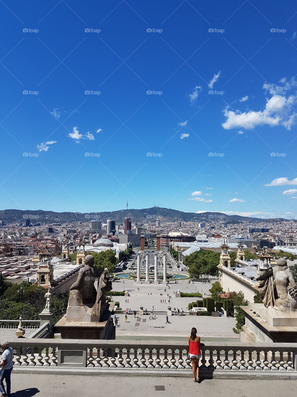 view of the city Barcelona spain panoramic