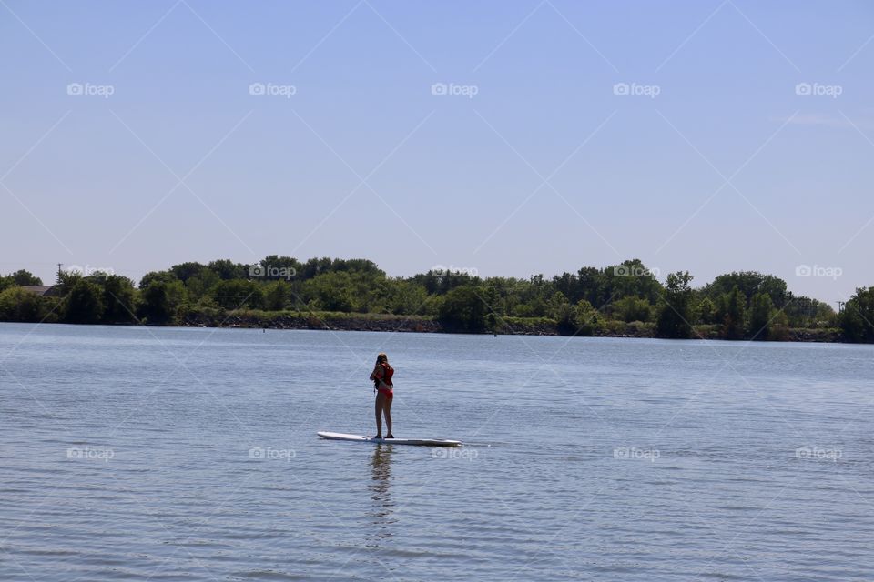 Paddle board Lake Portage 