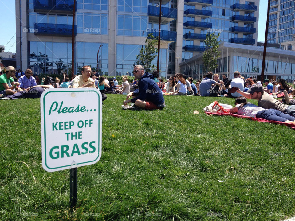 city grass sign weekend by itisbread