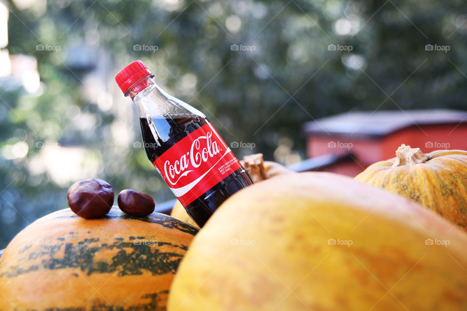 Coca Cola and pumpkins