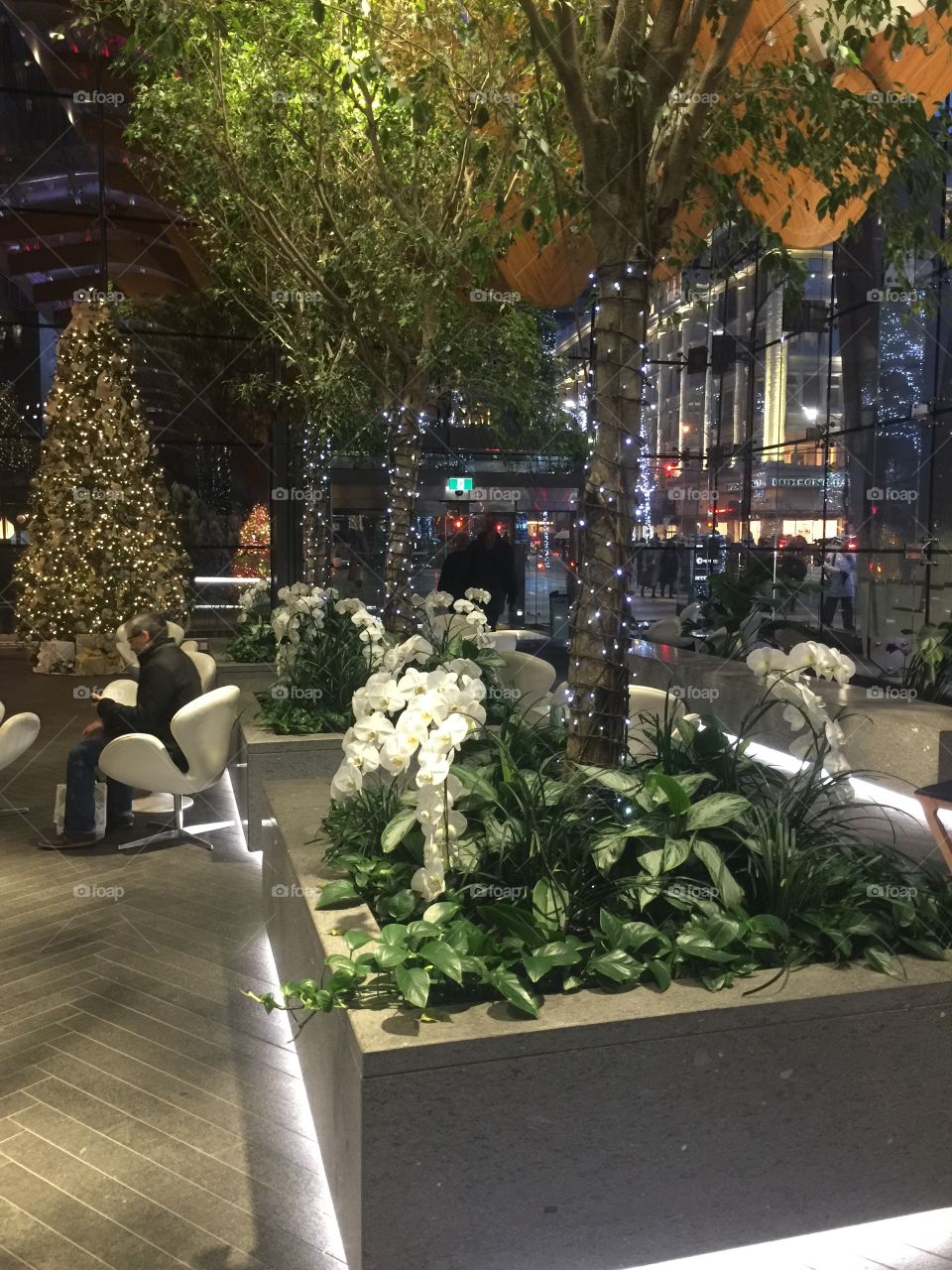 Christmas in the Telus building lobby