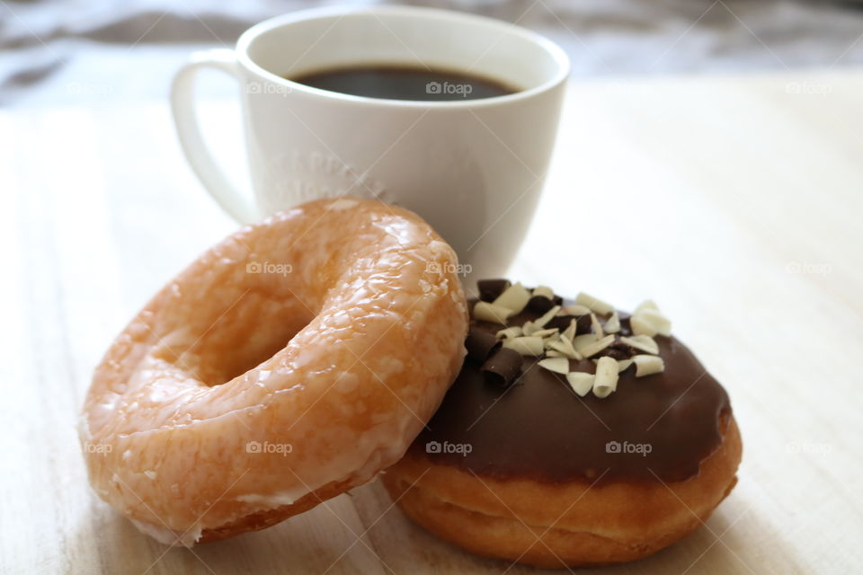 Donuts and coffee