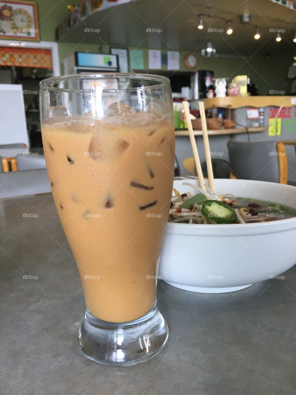 Vietnamese coffee and pho