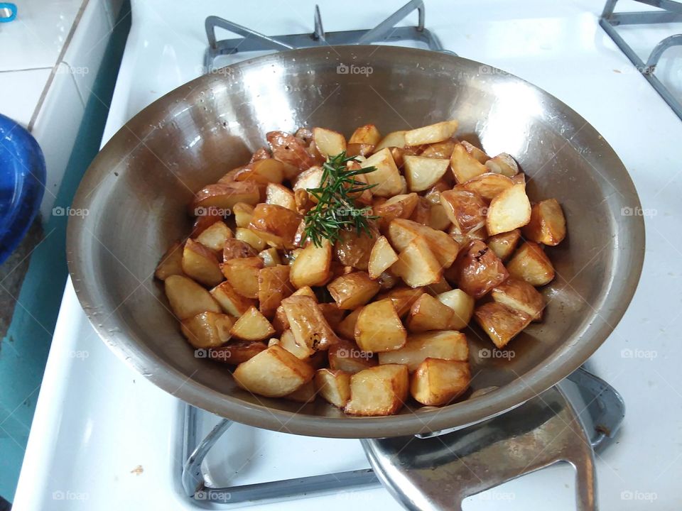 Potatoes with green onions