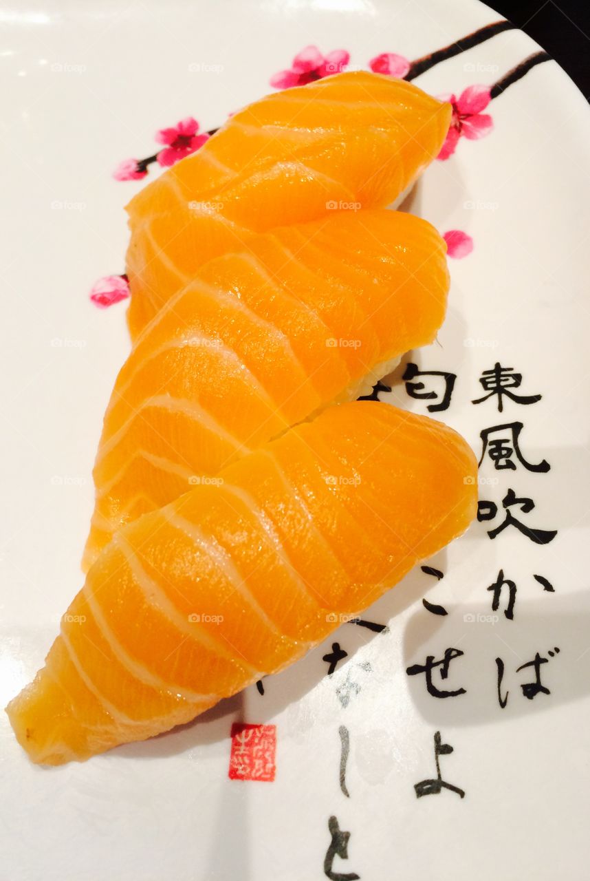 Salmon sashimi yum!