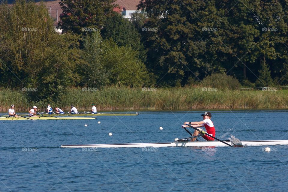 Rowing Competition In Sursee,Luzern