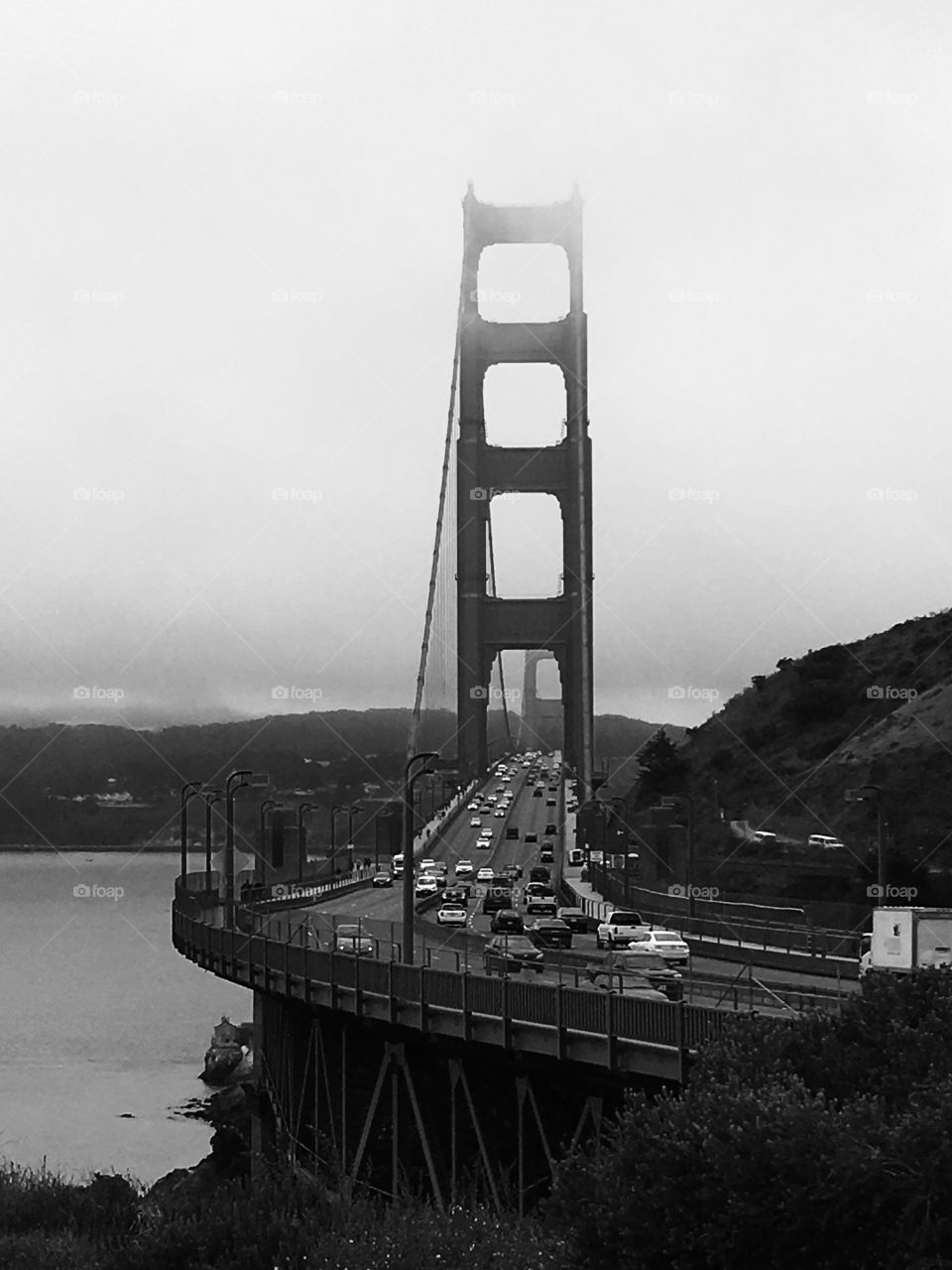 Cloudy Golden Gate Bridge 