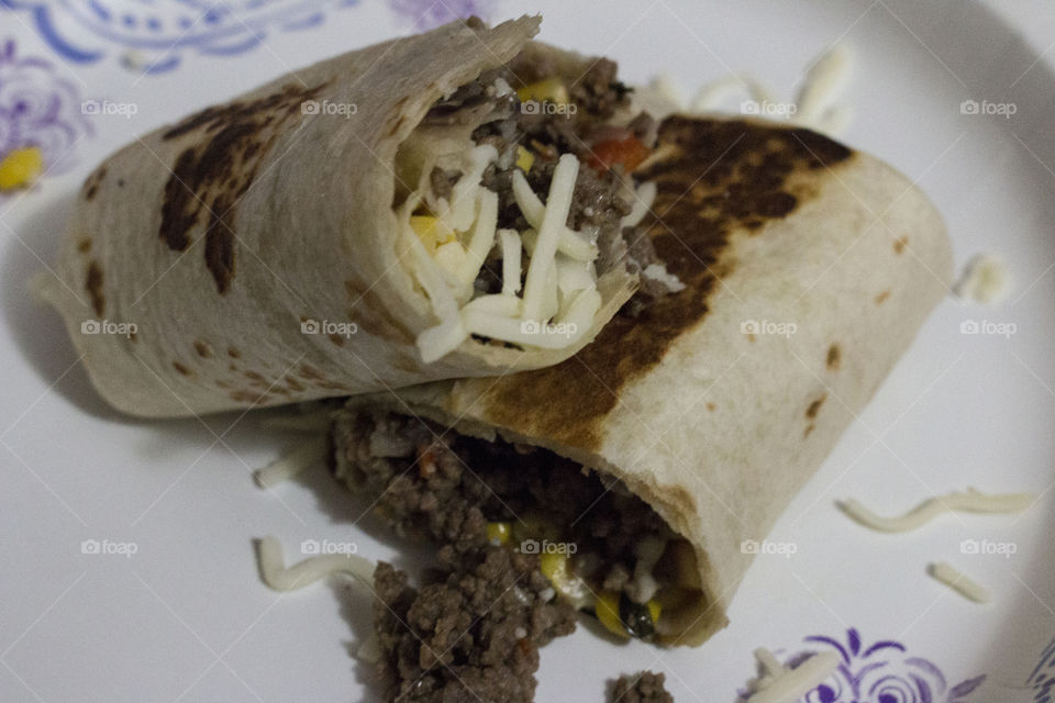 Beef burrito