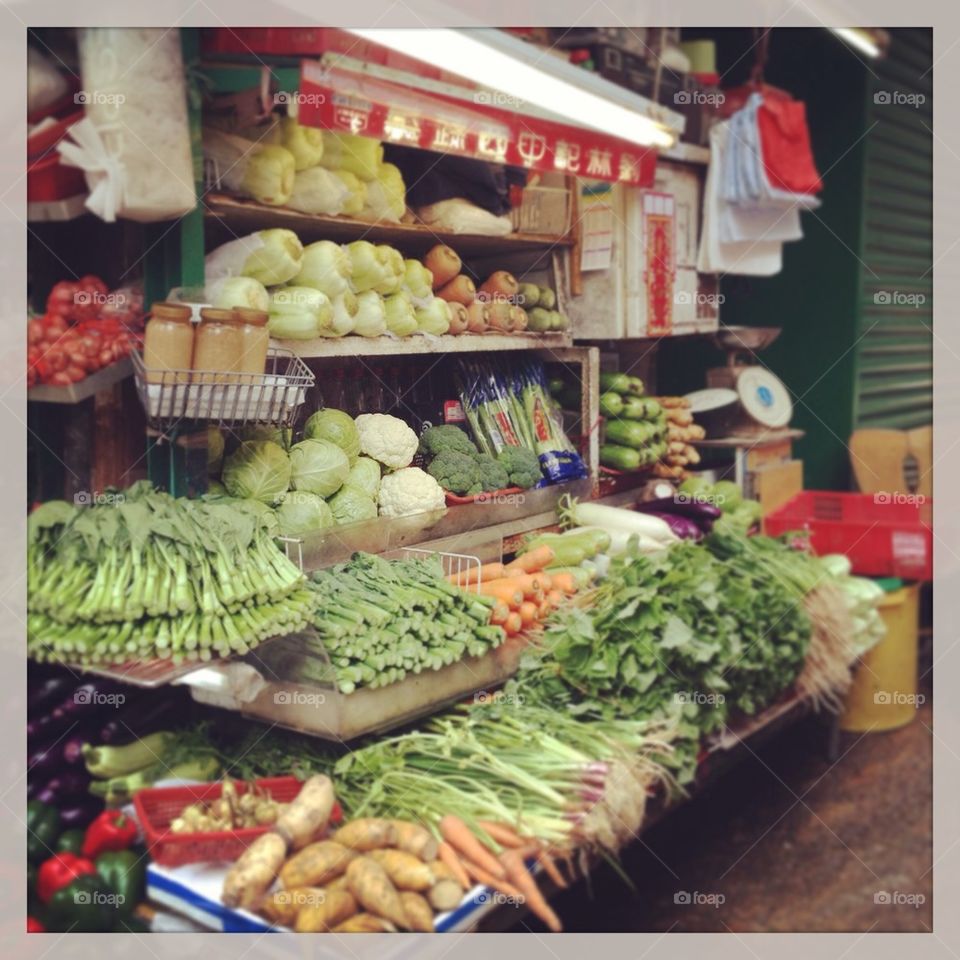 Vegetable booth 