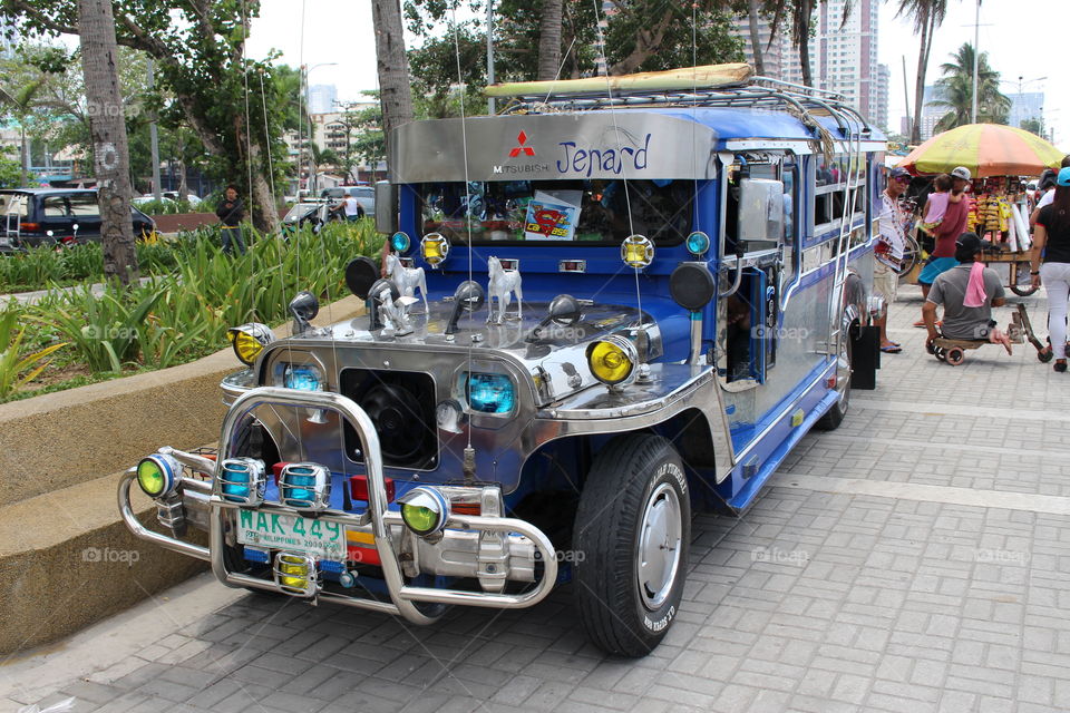 Decorated Jeepney at Manila Bay Philippines 