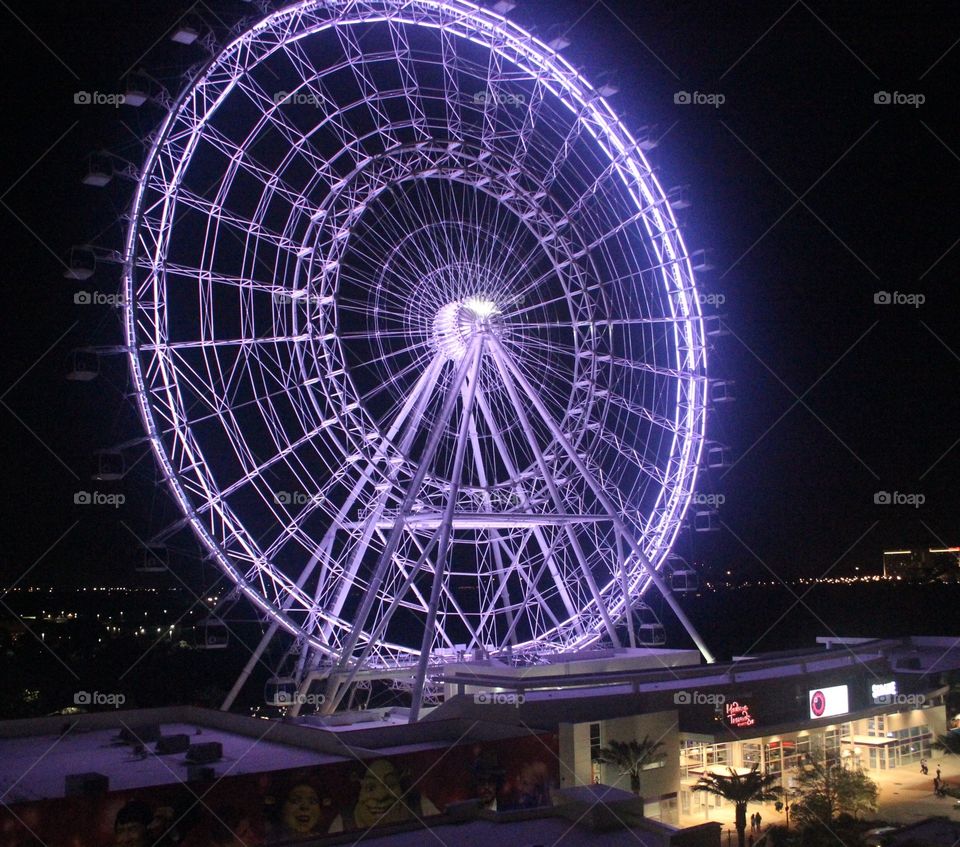 Orlando eye almost open may 2015. Here's a pic taken tonight of the Orlando eye about to open on Monday.  Right now they are taking up contractor and family in a soft opening tonight with grand opening on Monday for the main public.