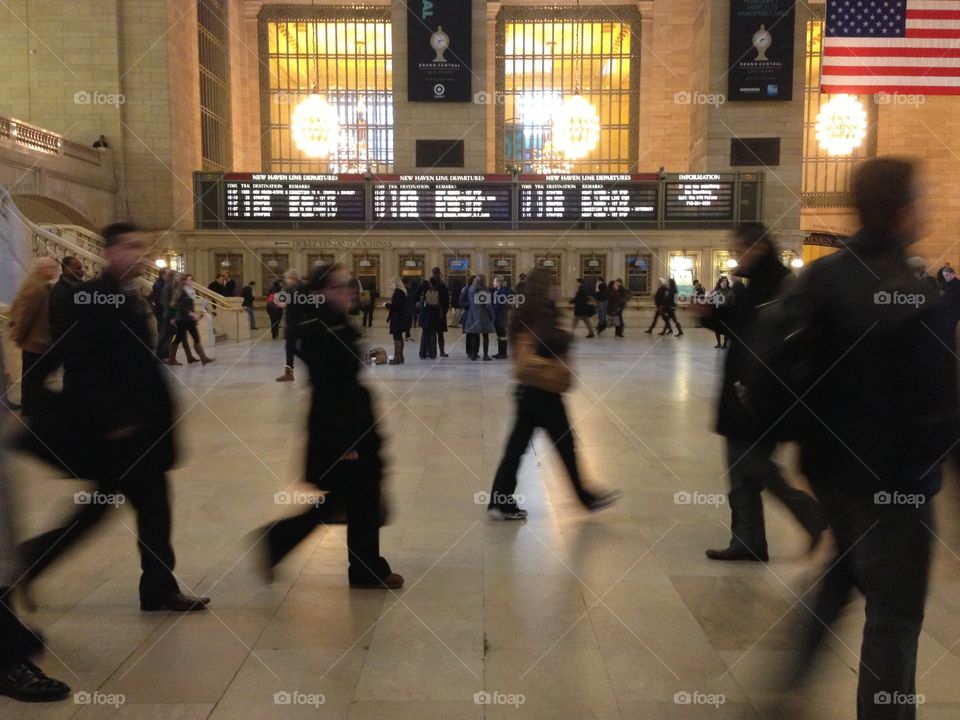 Commuters at grand central station New York

