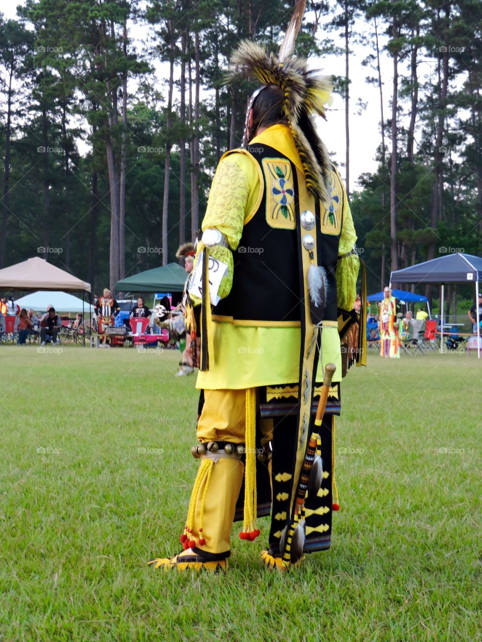 Yellow tribal clothes 